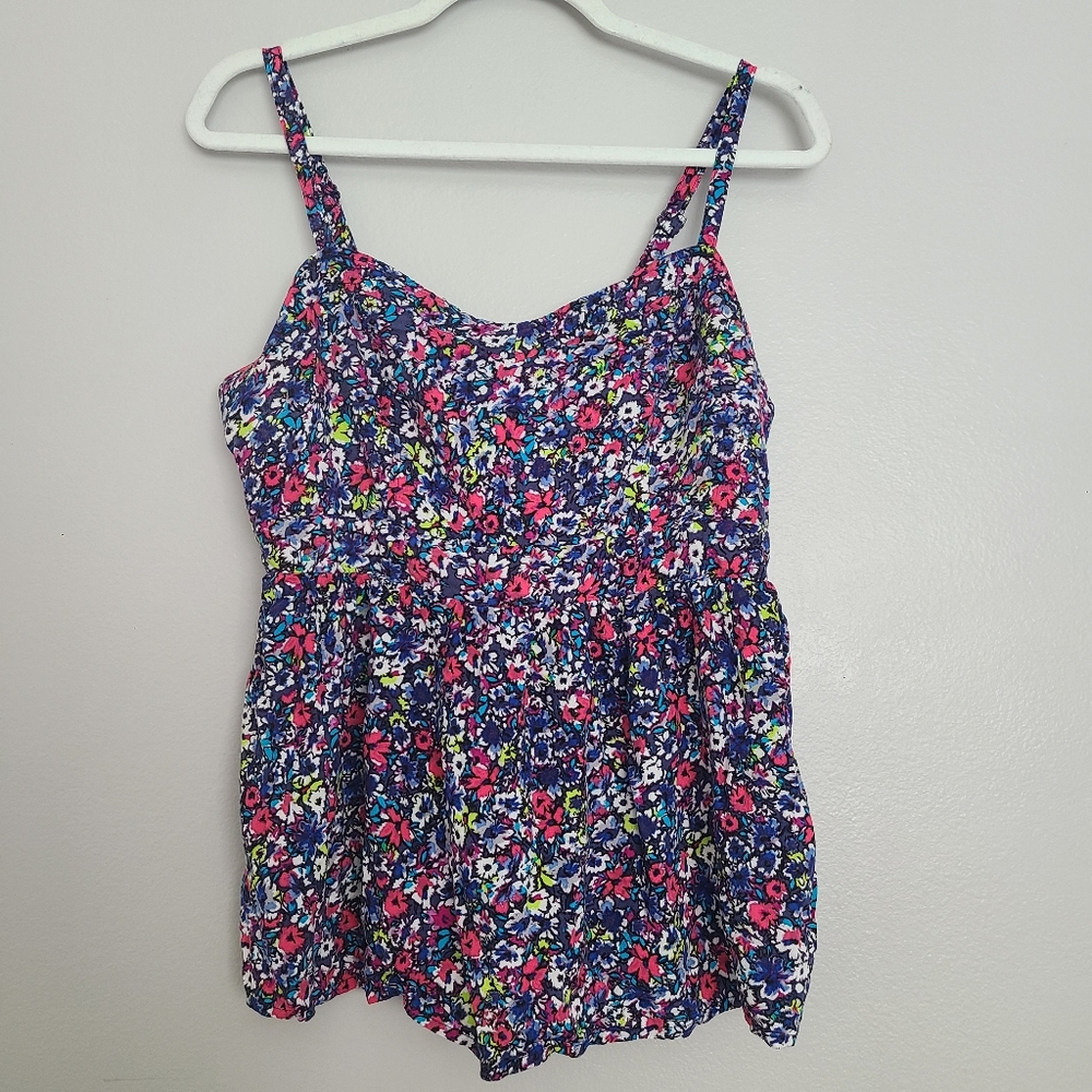 Torrid Ditsy Mini Floral Cami Babydoll Top with Adjustable Straps L / 0x / 12